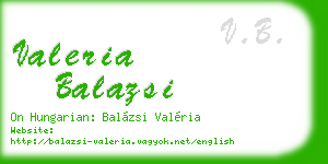 valeria balazsi business card