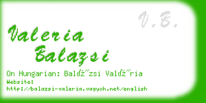 valeria balazsi business card